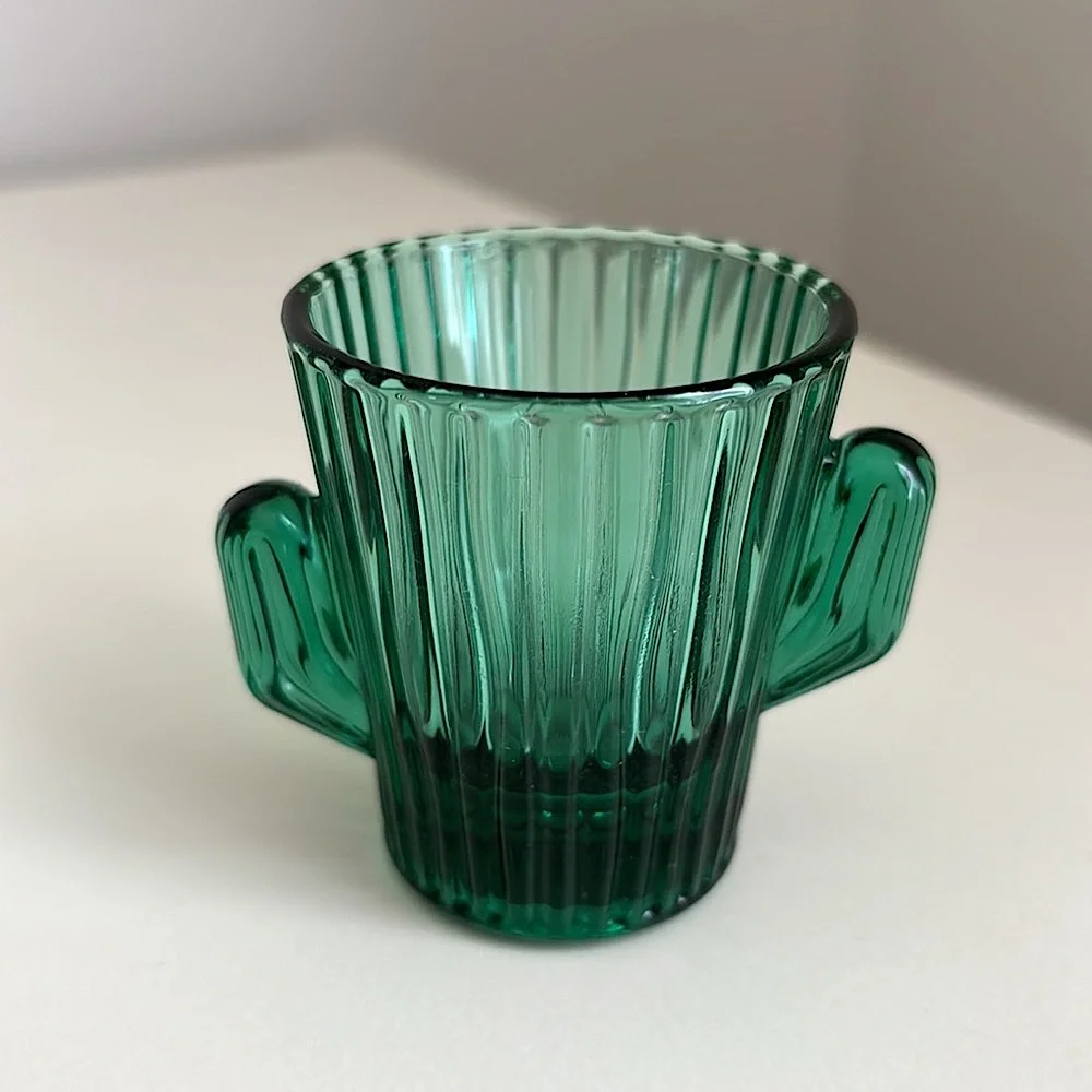 Vintage Libbey Cactus Shot Glass Mid Century Barware Retro Saguaro Cactus - Picture 2 of 7